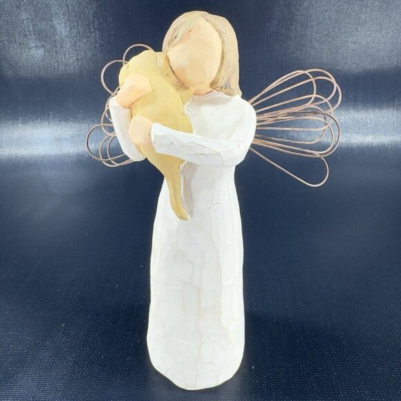Vintage 1999 Willow Tree Angel Figurine Angel Of Friendship Resin Figure Demdaco - Picture 6 of 8